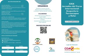 Programa_XXIX Jornadas Internacionales Acupuntura, farmacopea